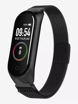 Смарт-часы BandRate Smart BRSM44BBWB с тонометром, шагомером, мониторингом сна, Черный