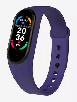 Смарт-часы BandRate Smart BRSM66BBL с будильником, фитнес-трекером, трекером сердечного ритма, Синий