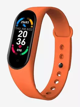 Смарт-часы BandRate Smart BRSM66BO с фитнес-трекером, будильником, мониторингом сна, Оранжевый