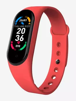 Смарт-часы BandRate Smart BRSM66BR с датчиком кислорода в крови, пультом ДУ, трекером сна, Красный