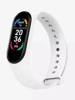 Смарт-часы BandRate Smart BRSM66BW с будильником, пультом ДУ, трекером сна, Белый