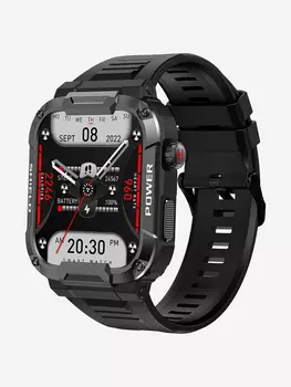 Смарт-часы BandRate Smart BRSMK66BB с счетчиком калорий, секундомером, тонометром, Черный