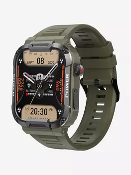 Смарт-часы BandRate Smart BRSMK66GNGN с счетчиком калорий, будильником, ЧСС, Зеленый