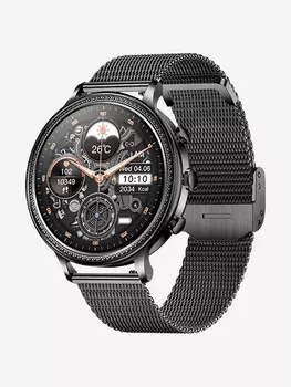 Смарт-часы BandRate Smart BRSV60BB с тонометром, счетчиком калорий, пульсометром, Черный