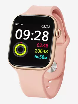 Смарт-часы BandRate Smart BRSW44GP с счетчиком калорий, ЧСС, мониторингом сна, Розовый