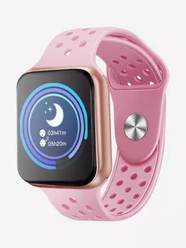 Смарт-часы BandRate Smart SHF88GPP с секундомером, мониторингом сна, счетчиком калорий, Розовый