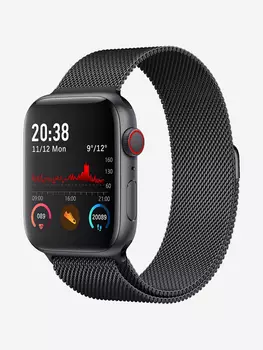 Смарт-часы BandRate Smart WTCH55BBWB с ЧСС, шагомером, мониторингом кислорода в крови, Черный