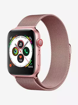 Смарт-часы BandRate Smart WTCH55PPWB с пульсометром, секундомером, тонометром, Розовый