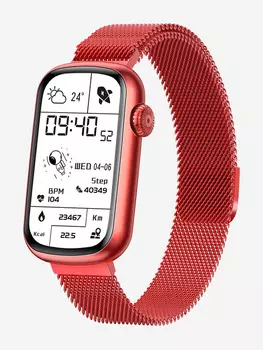 Смарт-часы CheckME Smart CMSHM08RR с секундомером, счетчиком калорий, мониторингом сна, Красный