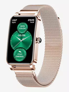 Смарт-часы CheckME Smart CMSZX19GG с пульсометром, мониторингом сна, счетчиком калорий, Золотой