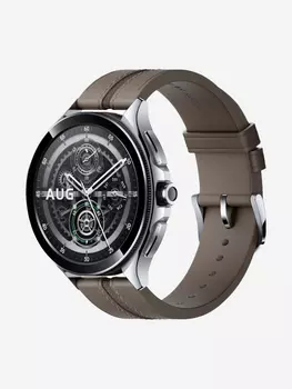 Смарт-часы Xiaomi Watch 2 Pro - Bluetooth Silver Case with Brown Leather Strap M2234W1 (BHR7216GL), Коричневый