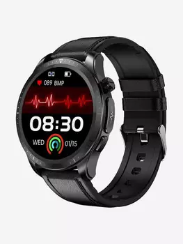 Смарт часы ZDK E420 leather black, Черный