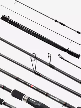 Спиннинг штекерный углеволоконный 2 колена Akara Teuri Heavy H (30-80) 2,7 м, Мультицвет
