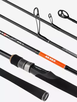 Спиннинг штекерный углеволоконный 2 колена Akara Teuri Classic H802 TX-30 (21-56) 2,44 м, Мультицвет