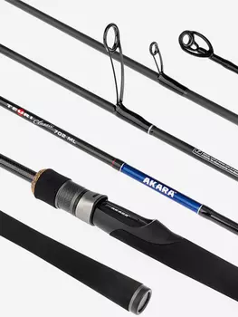Спиннинг штекерный углеволоконный 2 колена Akara Teuri Classic ML762 TX-30 (5,5-17,5) 2,3 м, Мультицвет