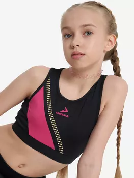 Топ бра спортивный для девочек Demix, Черный