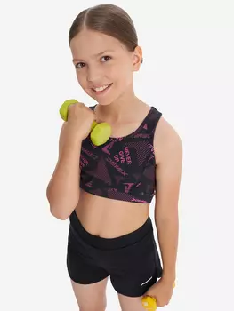 Топ бра спортивный для девочек Demix, Черный