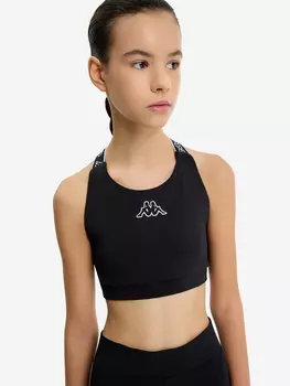 Топ бра спортивный для девочек Kappa, Черный