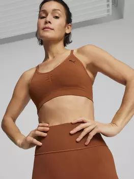 Топ бра спортивный PUMA Move Shapeluxe Seamless, Коричневый