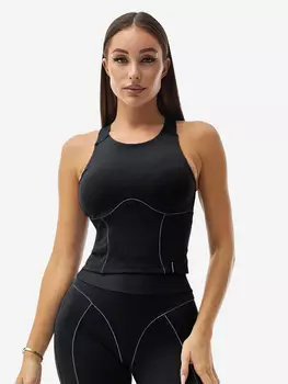 Спортивный топ бра светоотражающий EUPHORIA, Черный