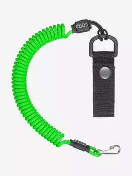 Страховочный тренчик из паракорда с креплением на ремень и карабином (lime), Зеленый