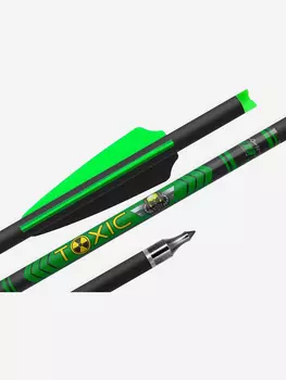 Стрела арбалетная микс карбон Centershot Toxic 16" Half Moon Nock, Черный