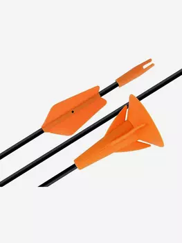 Стрела лучная фибергласс Centershot c присоской 26" оранжевая, Оранжевый