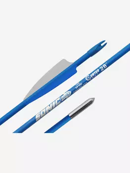 Стрела лучная фибергласс Centershot Sonic 28" оперение Parabolic 3" синяя, Синий