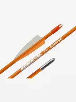 Стрела лучная фибергласс Centershot Sonic 28" оперение Parabolic 3" оранжевая, Оранжевый
