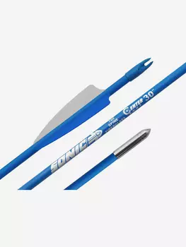 Стрела лучная фибергласс Centershot Sonic 30" оперение Parabolic 3" синяя, Синий