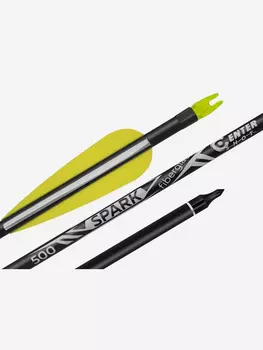 Стрела лучная фибергласс Centershot Spark 500 оперение Parabolic 3", Мультицвет