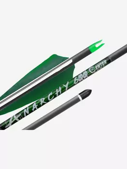 Стрела лучная карбоновая Centershot Anarchy 600 натуральное оперение, Мультицвет