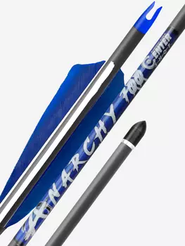 Стрела лучная карбоновая Centershot Anarchy 700 натуральное оперение (6шт.), Черный