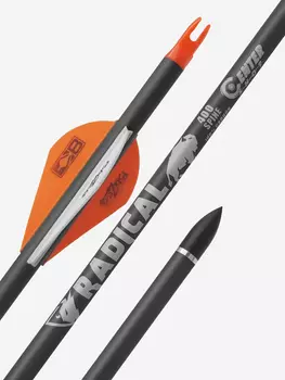 Стрела лучная карбоновая Centershot Radical 400 оперение Blazer 2" (6шт.), Черный