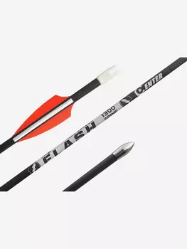 Стрела лучная карбоновая спортивная Centershot Flash 1300 оперение Shield 2", Мультицвет