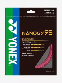 Струна для бадминтона Yonex Nanogy 95 RP, 10м., Розовый