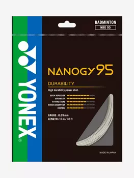 Струна для бадминтона Yonex Nanogy 95 SG, 10м., Серебряный