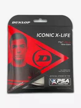 Струна для сквоша Dunlop ICONIC X-LIFE 17G 10M SET (10метров), Черный