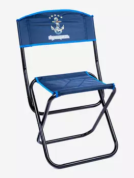 Стул складной Адмирал большой сталь 22 мм, цвет синий Кедр, Синий