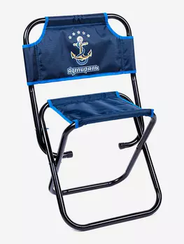 Стул складной Адмирал Prime средний сталь 22 мм, цвет синий Кедр, Синий