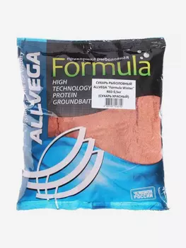 Сухарь рыболовный ALLVEGA "Formula Winter" RED 0,5кг (СУХАРЬ КРАСНЫЙ) 5 пакетов по 0,5 кг, Красный