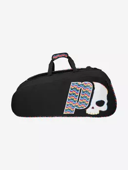 Сумка для 6 ракеток Prince Hydrogen Skulls 2 Comp, Черный