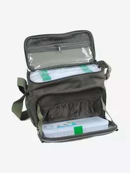 Сумка для рыбалки Fisherbox C106 в комплекте 3+1 коробка (220-3 шт, 216sh-1 шт), Зеленый