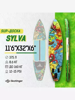 SUP-доска SKATINGER SYLVA, 11'6"x32"x6" 350*81*15CM, Голубой