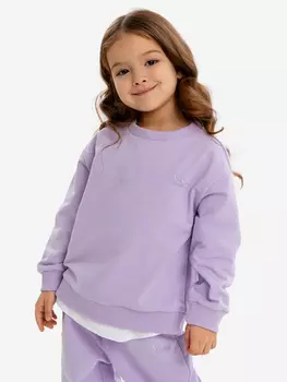 Свитшот базовый оверсайз сиреневый для девочки Button Blue, Фиолетовый