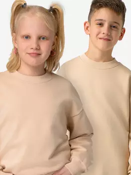 Свитшот детский оверсайз Happyfox, Бежевый