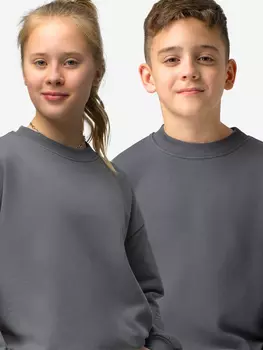 Свитшот детский оверсайз Happyfox, Серый