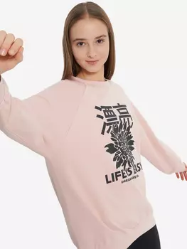 Свитшот для девочек оверсайз Demix, Бежевый