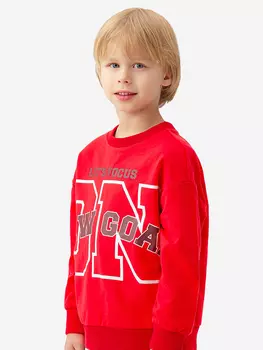 Свитшот из футера красный Button Blue, Красный