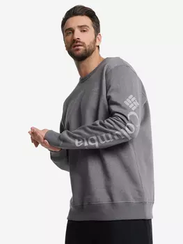 Свитшот мужской Columbia M Columbia Logo Fleece Crew, Серый, размер 50-52